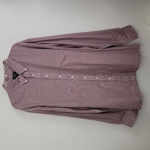 Dockers Red, White & Khaki Plaid Long Sleeve Button Shirt 3XLT